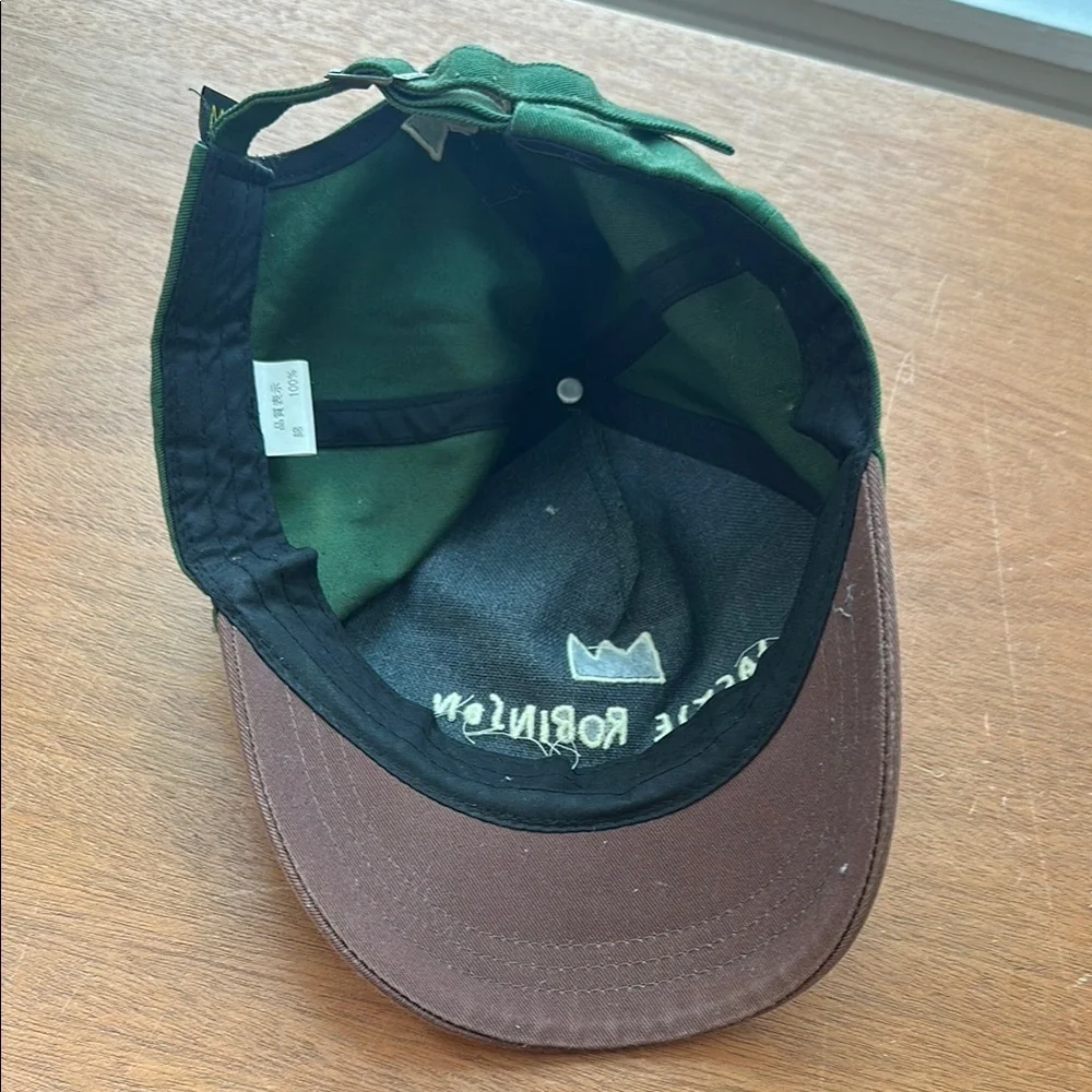 Vintage Basquiat Green and Brown Jackie Robinson Versus Hat